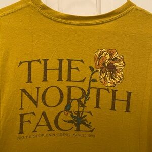 The North Face Yellow Tee with Floral Design